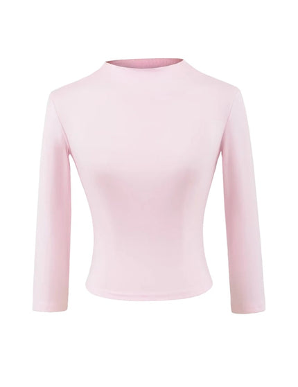 Haut court chic ajusté minimaliste rétro uni