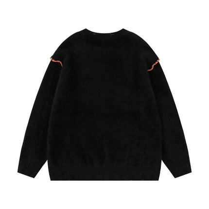 Knit Sweater with Letter Applique