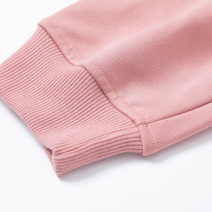 Christmas Reindeer Print Medium-Length Hoodie