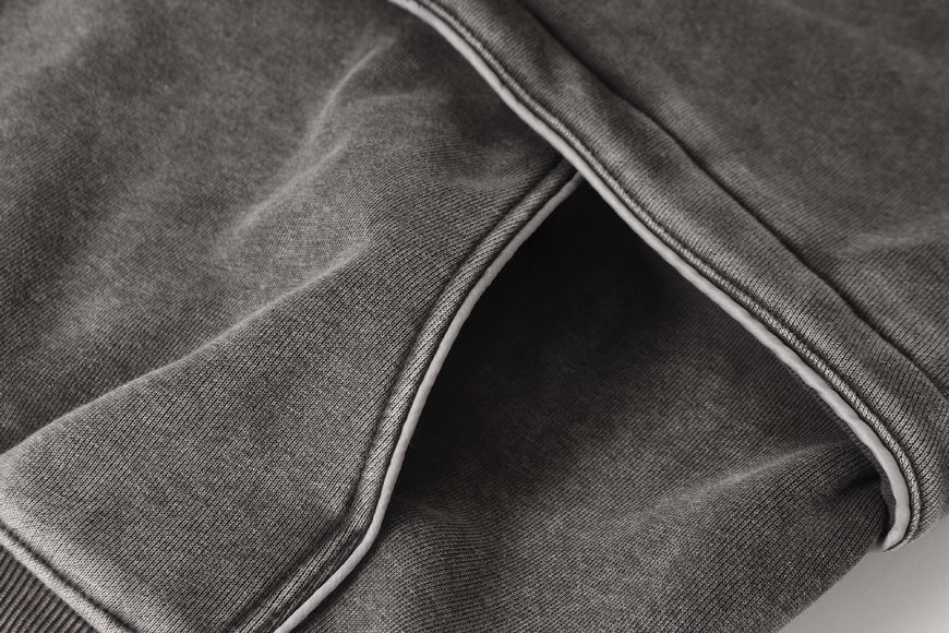 Hoodie à patchwork en toile usée rétro