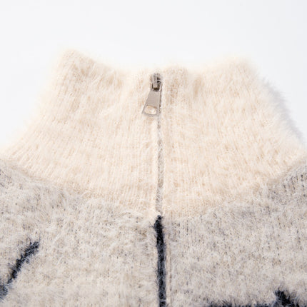 Casual Butterfly Spider Jacquard Cardigan