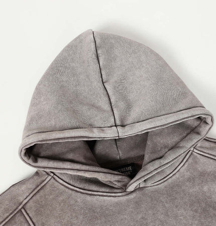 American Retro Washed Hoodie – Loose Fit with hood and soft fabric detail.