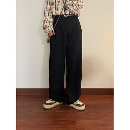 Pantaloni Casual Drepți cu Picioare Largi – Croi Lejer