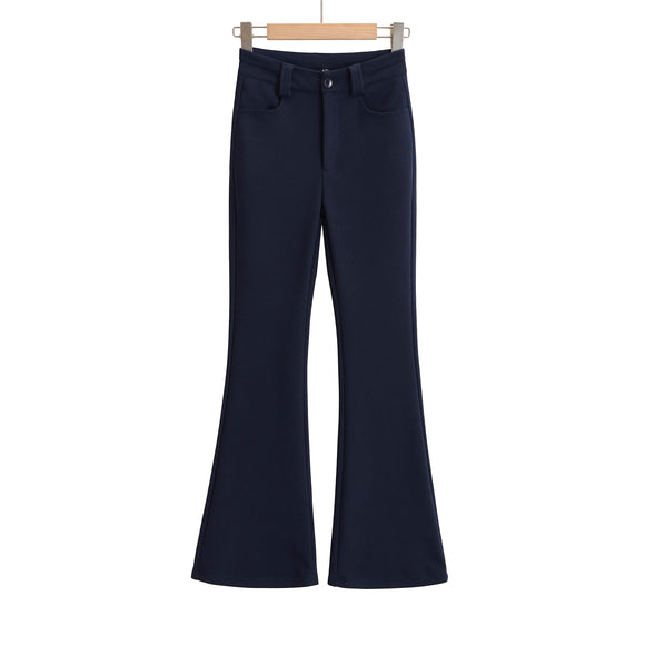 High Elastic Micro Flare Casual Pants