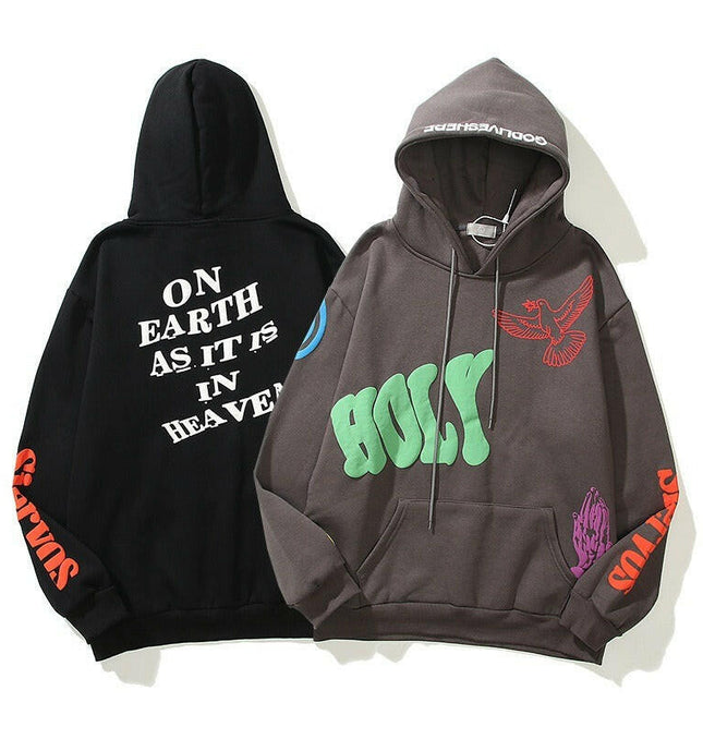 Kanye's 3D Graffiti Hip Hop Hoodie: Unisex Style at €42.99