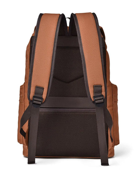 Mehrere Taschen verstellbarer Riemen Canvas Rucksack Tasche