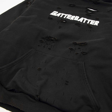 Gewaschene Buchstaben Druck Hoodie – Lockere Passform