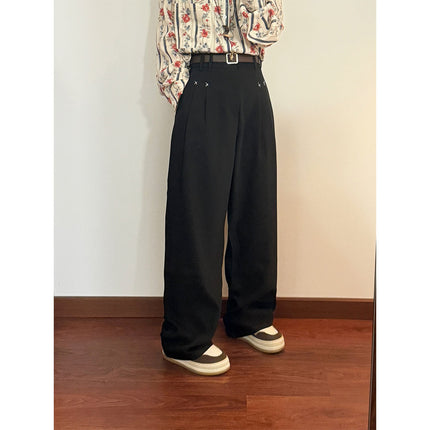 Pantaloni Casual Drepți cu Picioare Largi – Croi Lejer