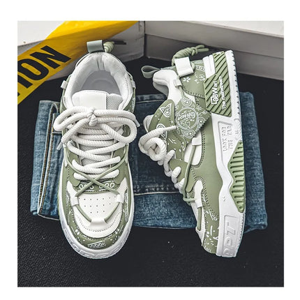 3D Printed Sneaker Men's Breathable Casual Board Shoes