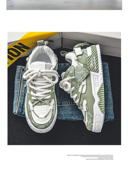 3D-gedruckte Sneaker Herren Atmungsaktive Freizeit Board Schuhe