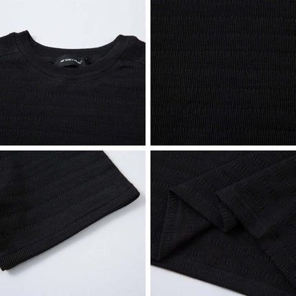 Back side view of Small Collar Short Sleeve T-Shirt by Grozavu brand streetwear