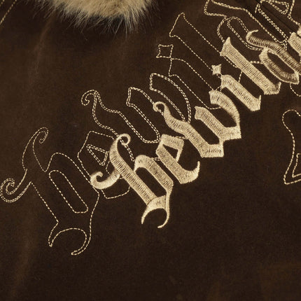 Warm Cotton Jacket with Fur Collar – Loose Fit featuring embroidered detailing and fur collar.