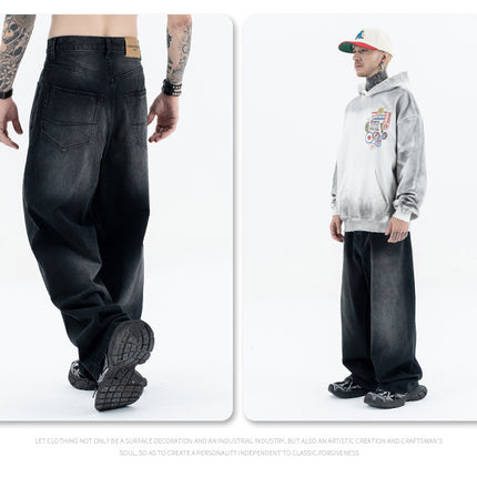 Gerade lockere Passform Denim Jeans für Männer und Frauen