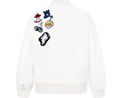 Jachetă de baseball cu broderie cartoon retro în tendințe naționale