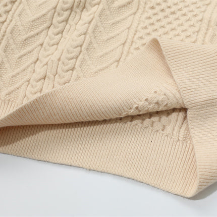 Letter Beaded Knit Sweater – Loose Fit