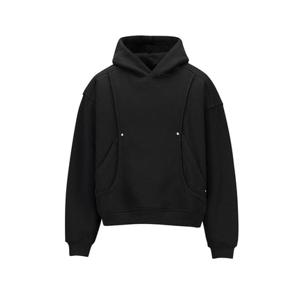 Retro High Street Simple Loose Hoodie Sweatshirt