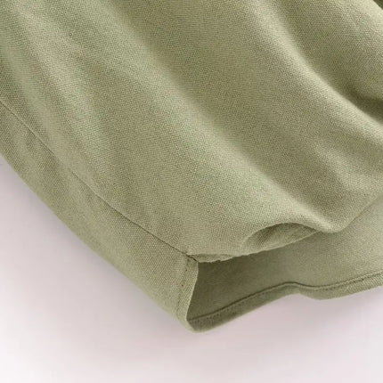 Y2K Vintage Gespaltenes Grünes Hemd – Lockere Passform