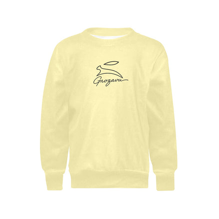 Pulover din bumbac pentru fete – Grozavu Bunny Yellow