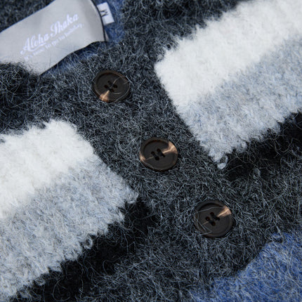 Suéter de Cuello Polo a Rayas de Corte Holgado