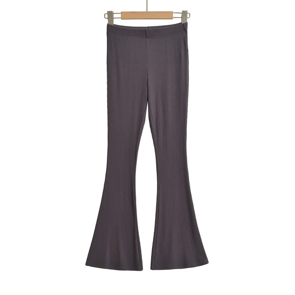 Slim fit low waist slightly flared pants