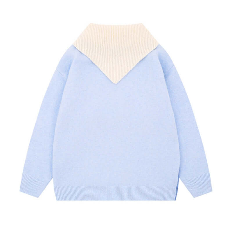 Cute Cat Shawl Knit Top styling detail - Premium Streetwear