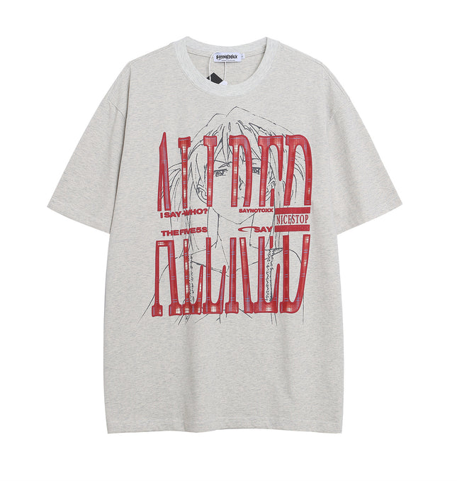 Bubble Letter Print Short Top styling detail - Premium Streetwear