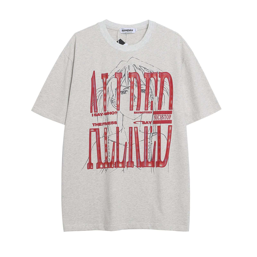 Bubble Letter Print Short Top styling detail - Premium Streetwear