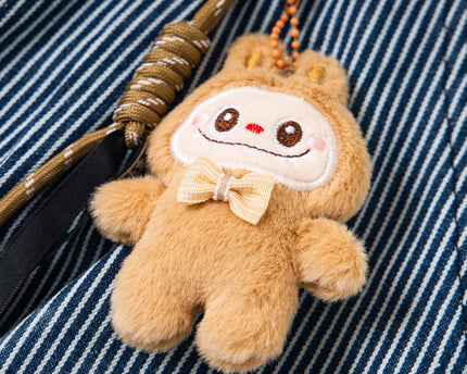 Retro Fun Cartoon Embroidery Washed Stripe Denim Pants Unisex Loose Casual Straight Street Long Trousers