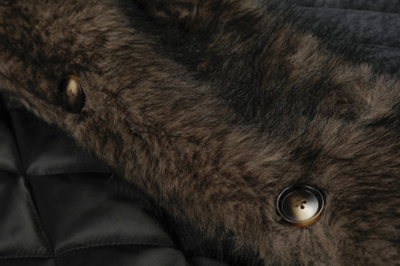 Cotton collar jacket with cotton jacket