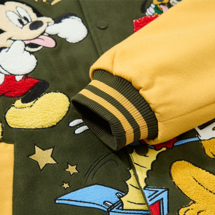 Giacca Ricamata in Stile Retro Cartoon – Cappotto Invernale Caldo