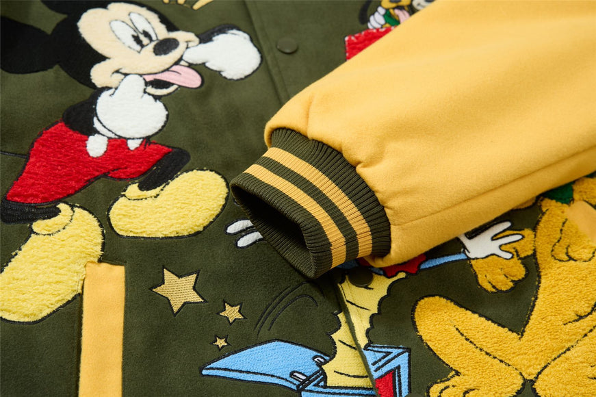 Giacca Ricamata in Stile Retro Cartoon – Cappotto Invernale Caldo
