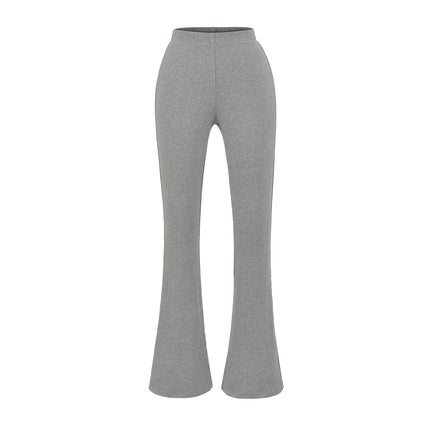 Slim fit low waist slightly flared pants