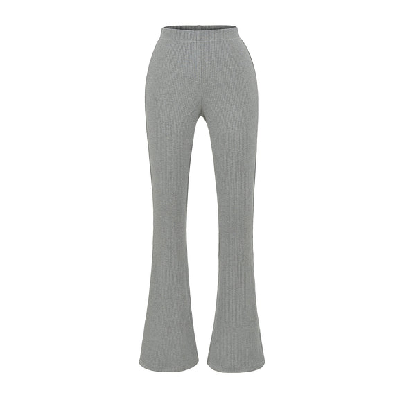 Slim fit low waist slightly flared pants for women