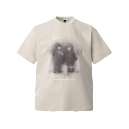 Camiseta de Letra Graffiti – Corte Suelto