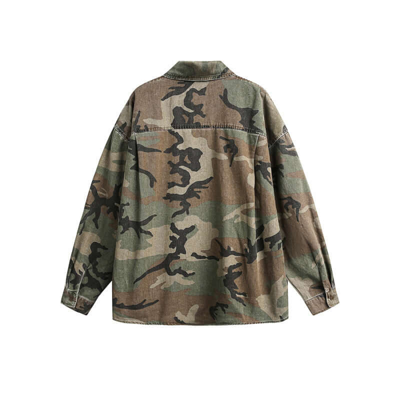 Green Camouflage heavy industry used workwear camouflage with Grozavu logo