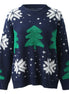 Embroidered Christmas Tree Snowflake Women's Sweater