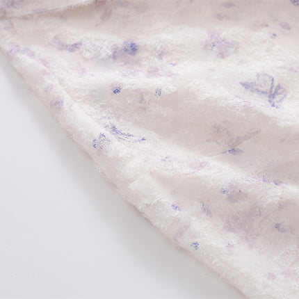 Camicia a maniche corte con stampa jacquard a farfalla – Casual