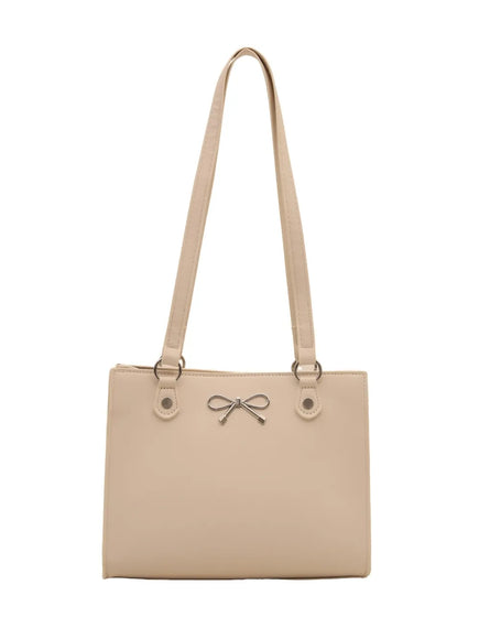 Bow PU Leather Shoulder Bag