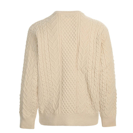 Letter Beaded Knit Sweater – Loose Fit