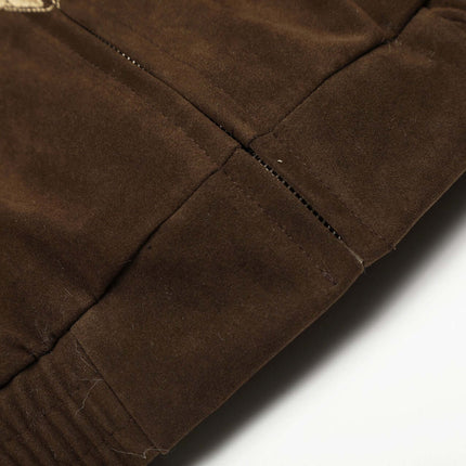Close-up of Warm Cotton Jacket with Fur Collar – Loose Fit showcasing fabric texture and construction details.