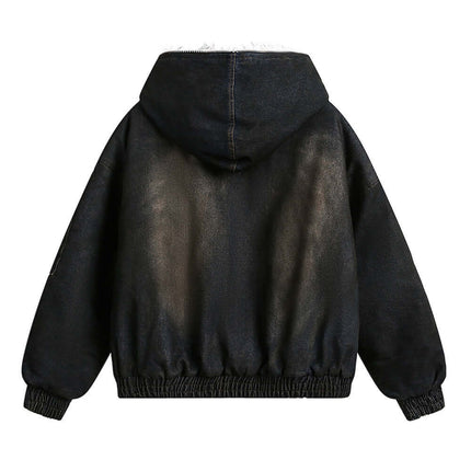 Giacca in Cotone Denim con Dettagli in Tasca