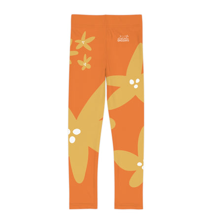 Bright Floral Kids Leggings - Fun & Comfortable Stretch Fabric