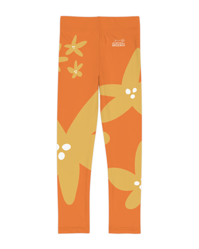 Bright Floral Kids Leggings - Fun & Comfortable Stretch Fabric