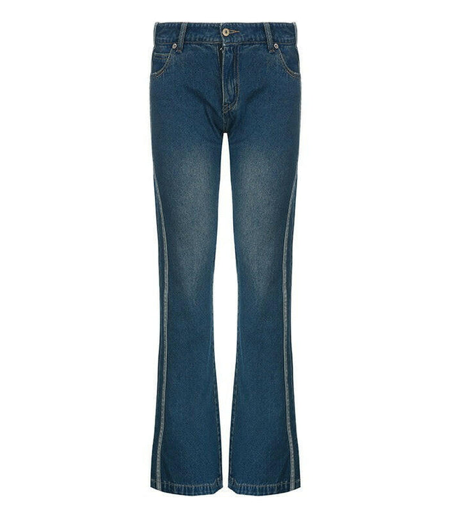 Grozavu Vintage Flared Jeans: Casual Style