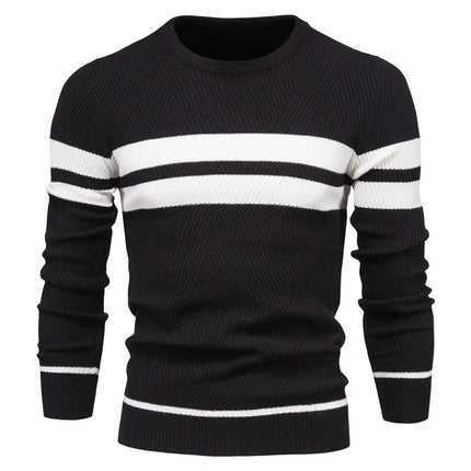 Pullover Sweater – Slim Fit Patchwork Design