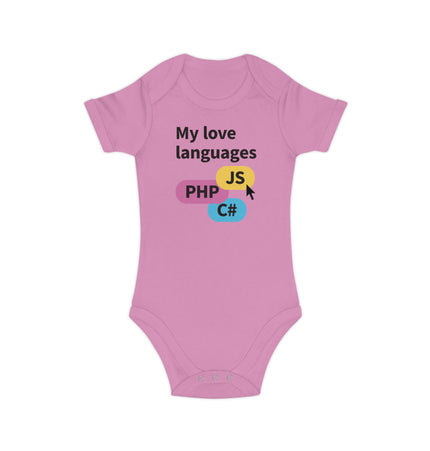My Love Languages Baby Bodysuit - Combed Cotton Infant Onesie for Tech-loving Parents