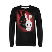 Maglione Grafico Nero – Grozavu Dual Bunny Edition