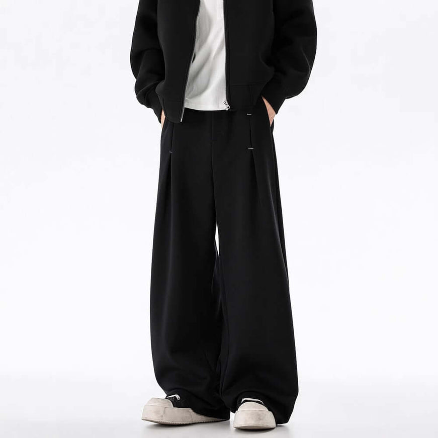 Front view of Cleanfit Street Trousers - Grozavu brand streetwear