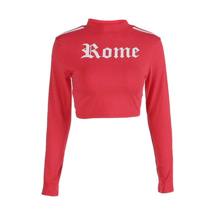 Grozavu Women's Turtleneck Cropped Sweatshirt at €19.14