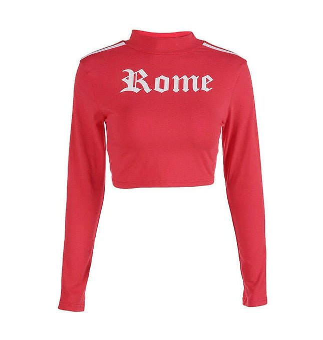 Grozavu Women's Turtleneck Cropped Sweatshirt at €19.14